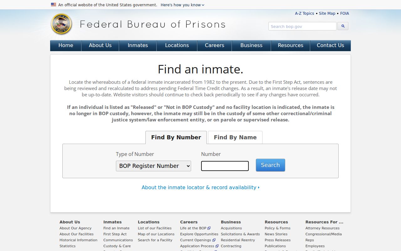 Federal inmate locator for a Kahului criminal records search