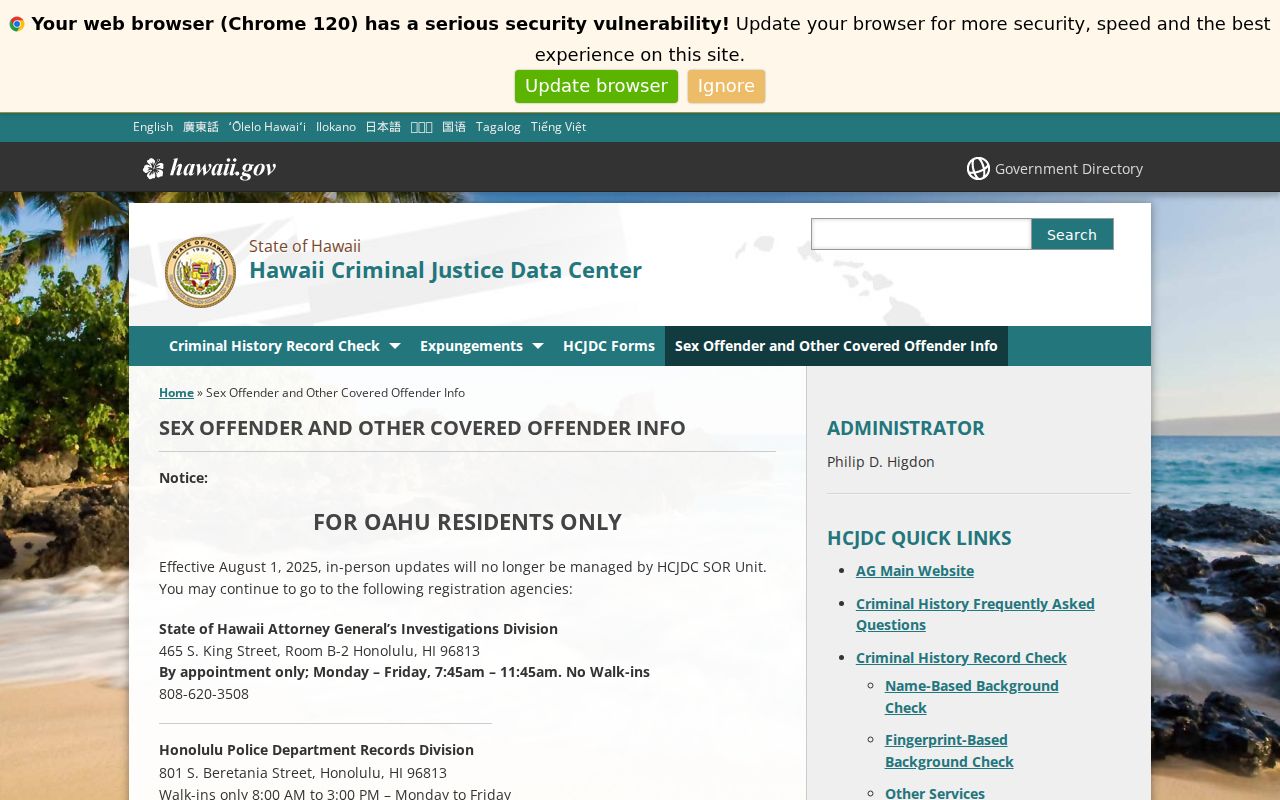 HCJDC covered offender program information for Maui County